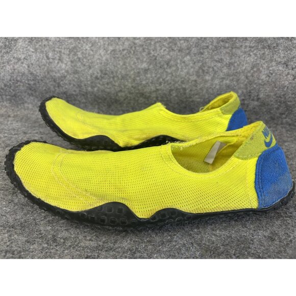 Vintage Nike Aqua Sock Shoes Yellow Blue Made In USA‎ Medium Water Swim Surf 80s main image 4